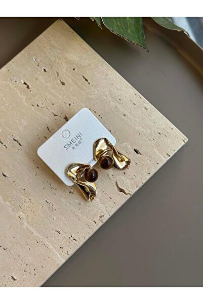 MENESSA Jewelled Earrings - Brown