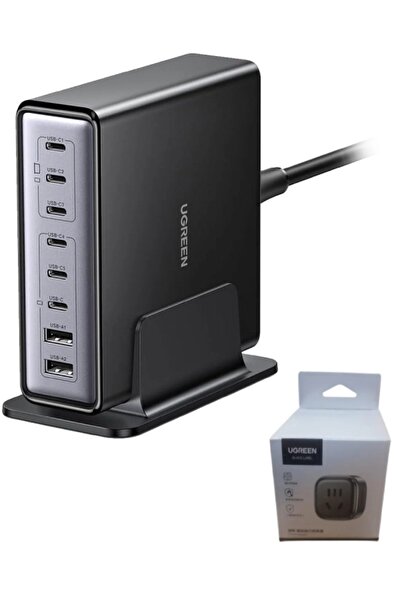 Ugreen 55763 X766 6xUSB-C 2xUSB-A 200W Hızlı Şarj Cihıazı (Ugreen 35608 Avrup...