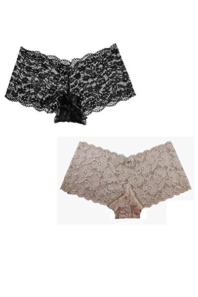 Berrak High Waist Lace Boxer Briefs 2 Pieces
