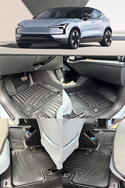 Rizline Volvo EX30 2024 Sonrası 3D Havuzlu Paspas Siyah