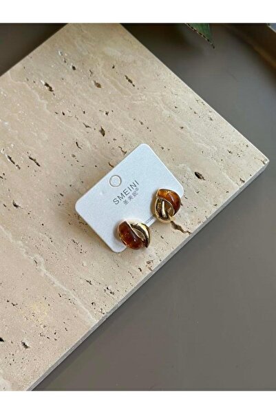 MENESSA Jewelled Earrings - Brown