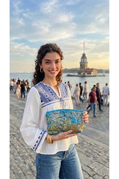 Ege Fular Şal Sanat Serisi – 30x20 cm Premium Kadife El Portföyü ve Çok Amaçl...