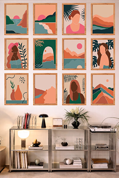 UNT Bucătărie cu aspect de cadru cu 12 rame |   Modern |   Set de pictură cu ...