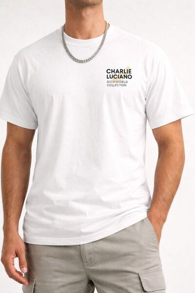 özcstore TRICOU PENTRU Purtare Zilnică CU IMPRIMARE CHARLIE LUCIANO BĂRBAȚI /...