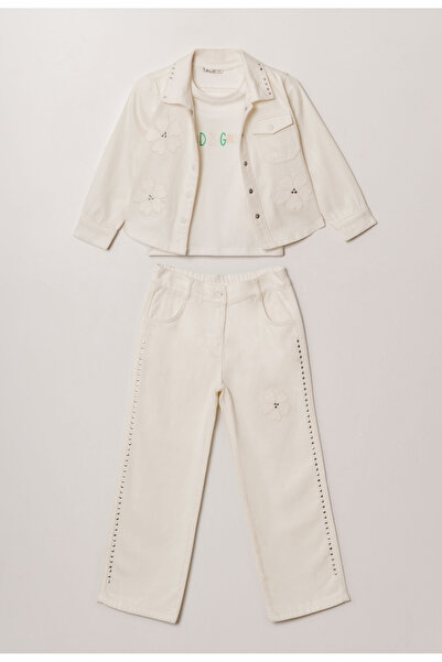 ALG Girls' Embroidered Jacket-T-Shirt-Pants 3-Piece Set