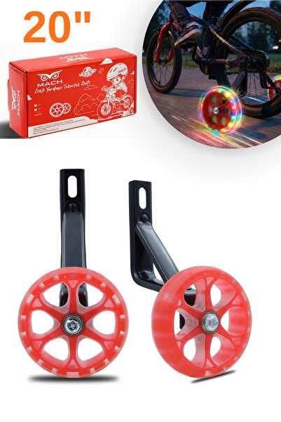 Mach 20 Jant Bisiklet Uyumlu Işıklı Yan Destek Tekerleği, Yardımcı Tekerlek Seti