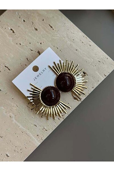 MENESSA Mineli Sun Earrings - Brown