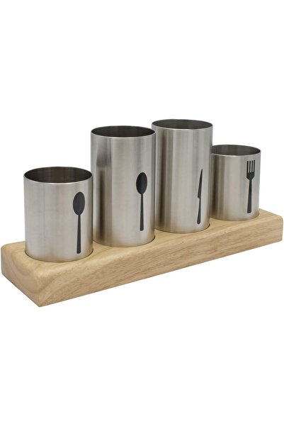 Generic حامل أدوات المائدة الفضية من بوليفيا، حامل أدوات مائدة عصري من الفولا...