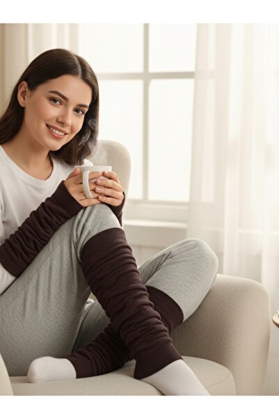 E-Giyimbank Women's Below Knee Leggings Socks Cotton Flexible Lycra Winter On...