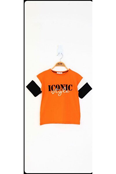 Toontoy Tricou cu mânecă scurtă pentru fete, cu imprimeu și decolteu tip bici...