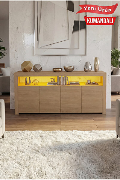 Platinreyon SUR LEDLİ TV ÜNİTESİ 164 CM MEŞE