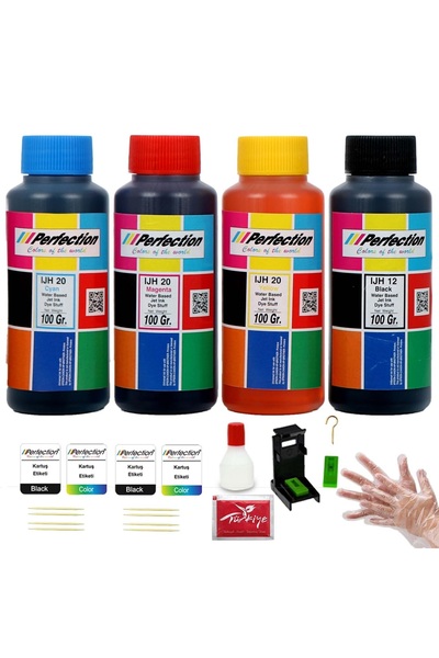 Perfection HP Uyumlu Deskjet İnk Advantage 6575 Muadil Kartuş Dolum Seti 4 x ...