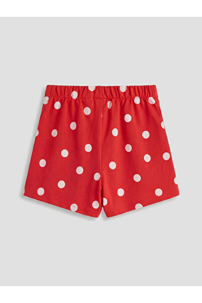LC Waikiki Ecru Minnie Mouse Štampano Bluza za devojčice i Suknja-šorts