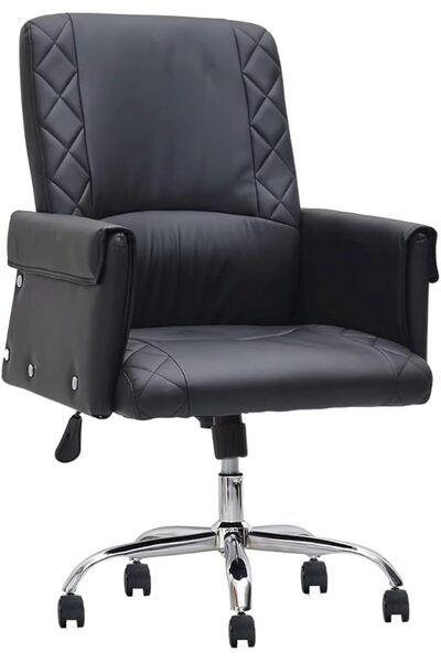 Afifa Furniture Black Executive Office Chair – Ergonomic Chair with PU Leathe...