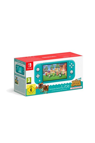 Nintendo Switch Lite Turquoise Handheld Console + Animal Crossing: New Horizons