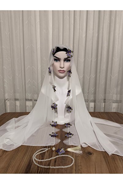 DEVSER Needlework Embroidered Prayer Hijab