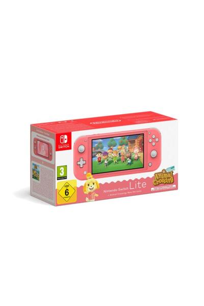Nintendo Switch Lite Pink Handheld Console + Animal Crossing: New Horizons (P...