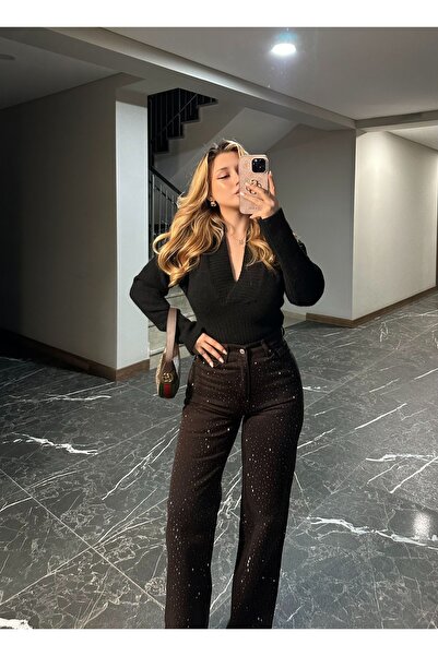 cottonage Shiny Stone Brown Women's Jeans