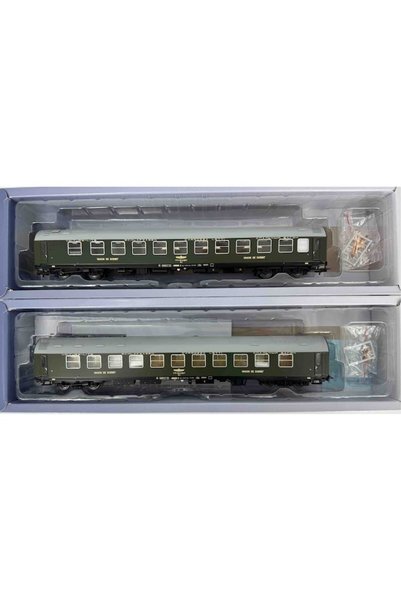 OEM Set of 2 Sleeping Cars, CFR, Amintiri Feroviare, 22001A, scara H0