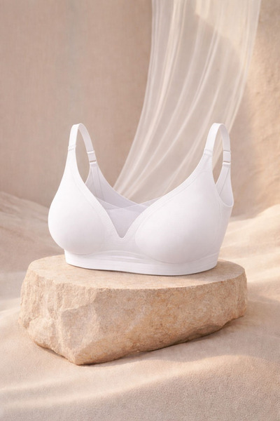 Cansoy Laser V detalj, debela naramenica, beli grudnjak bez podrške (804W)