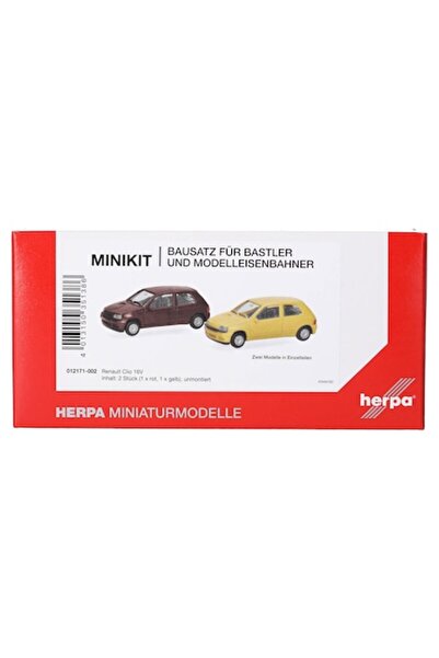 Herpa Set MiniKit, Renault Clio 16V, 2 Uși, Roșu și Galben, H0
