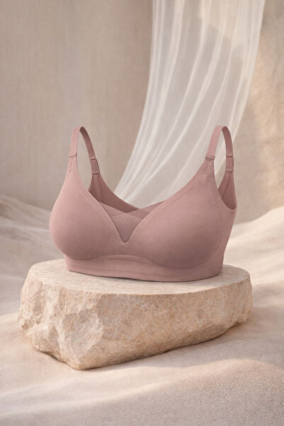 Cansoy Lazer V Detay Kalın Askılı Kahve Desteksiz Sütyen (804W)