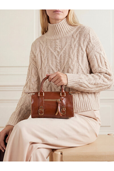 MYSTOBAG Alia Women's Vintage Design Buckle Detailed Zippered Daily Hand Shou...