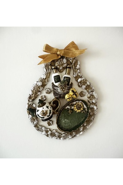 HAZE DESİGN LAB El Yapımı Mutfak Duvar Süsü 2 -Dekoratif Duvar Aksesuarı , Çe...