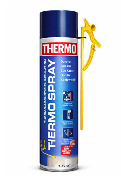 Badem10 Thermo Acoustic Sprey Poliüretan Köpük 800 ml Isı ve Ses Yalıtım 15 m2