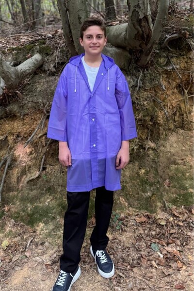 Mollycrush معطف واق من المطر للأطفال - موديل طويل خفيف الوزن مقاوم للماء للجن...