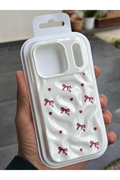 EDELFU Iphne 17 Pro Max Compatible - Wavy Crinkle Pattern Cover with Floral, ...