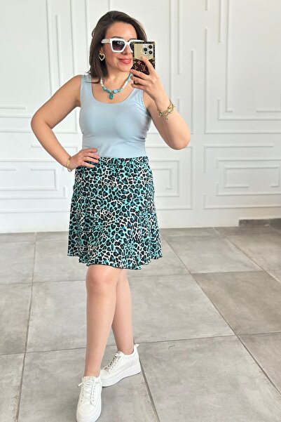 yb yağmur butik Памучна тениска с U-образно деколте отпред и отзад