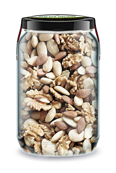 Zencefil Organik Bi Kavanoz ON-MIX/2 Yerli Çiğ Ceviz İçi + Çiğ Soyulmuş Badem...