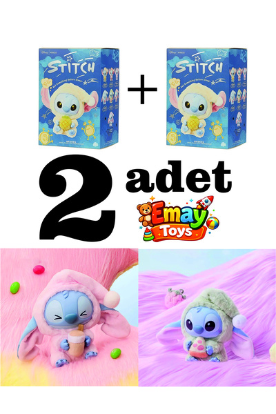 emay toys 2 adet Stitch labubu disney peluş oyuncak