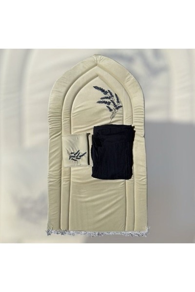 smart home Luxury Ramadan Prayer Rug Set for Women with Jalal – Soft Embroide...