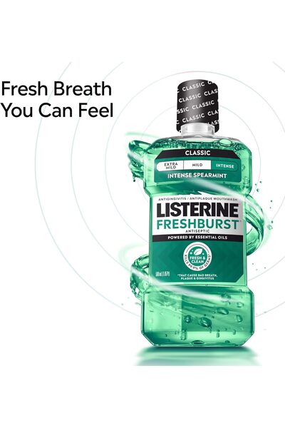 Listerine غسول الفم المطهر فريش بيرست للعناية بالفم بقتل الجراثيم، 1 لتر