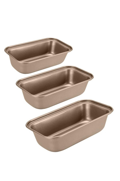 Bisbell 3 Pcs Non Stick Loaf Pan Set, 20,24,28cm Carbon Steel Bread Cake Baki...