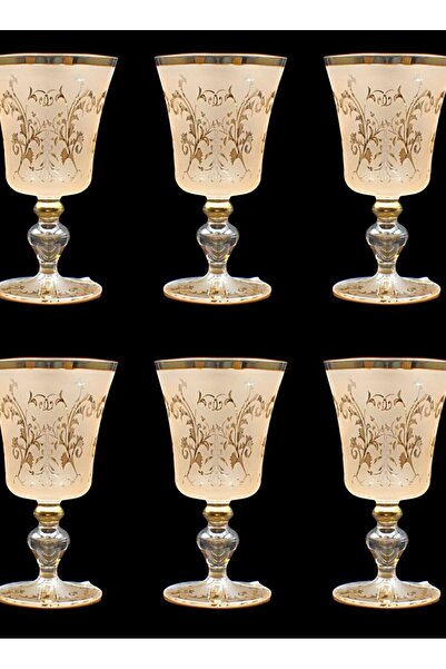 Kudu Arts KuduArts Footed Glass 234 Bbt Pnt Ylow Gold