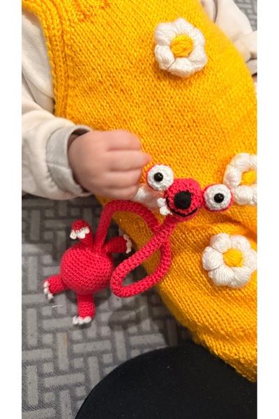 tasarım my home Telli cingirakli bebek icin amigurimi sid örme cingirakli