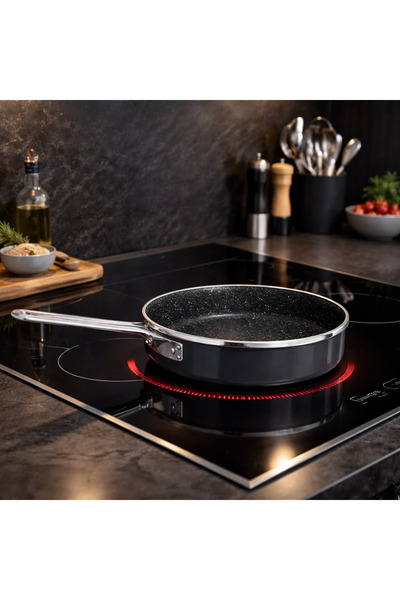 CookaHome مقلاة جرانيت كووكا هوم مقاس 24 سم بطلاء خارجي غير لاصق