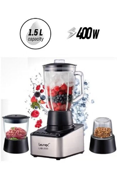 leunex 3-in-1 Glass Blender, New Design, 1.5L Capacity, 400W, LXB-2030