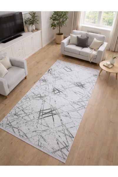 Merinos Halı Merinos Vista 76590-095 Özel Kesme Halı Gri