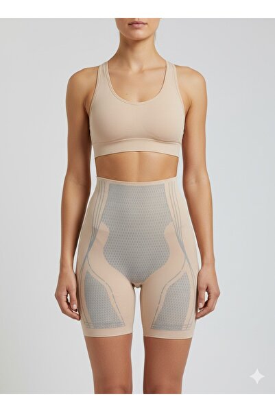 REYNEV Women's High Waist Seamless Corset Shorts |   Baleen Supported, Seamle...