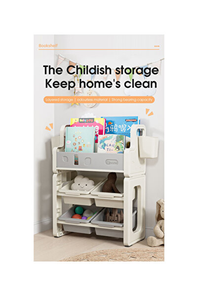 Fab N Funky Kids Multifunctional Single Level Bookshelf and Storage Organizer...