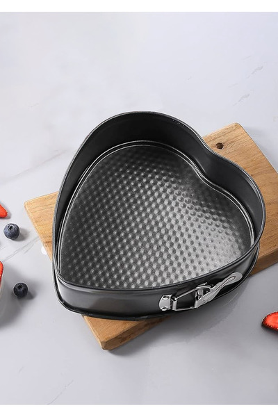 Bisbell Non Stick Heart Shape Springform Pan 12cm, Cake Mold Removable Base B...