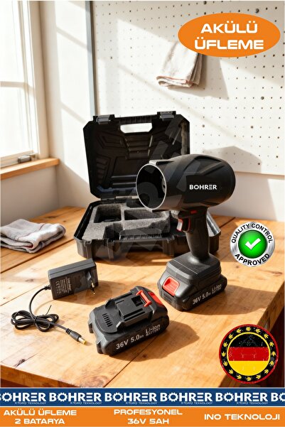 BÖHRER AKÜLÜ ÇİFT BATARYA 36V 5AH JET MOTOR HAVA ÜFLEME MAKENESİ