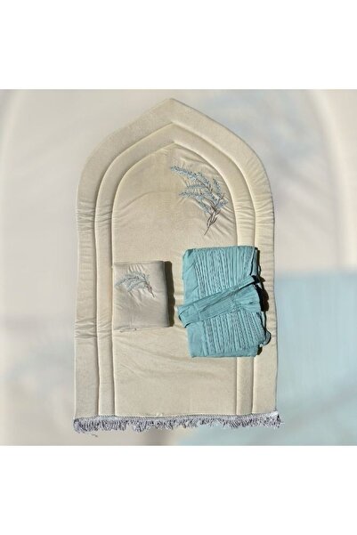 smart home Luxury Ramadan Prayer Rug Set for Women with Jalal – Soft Embroide...