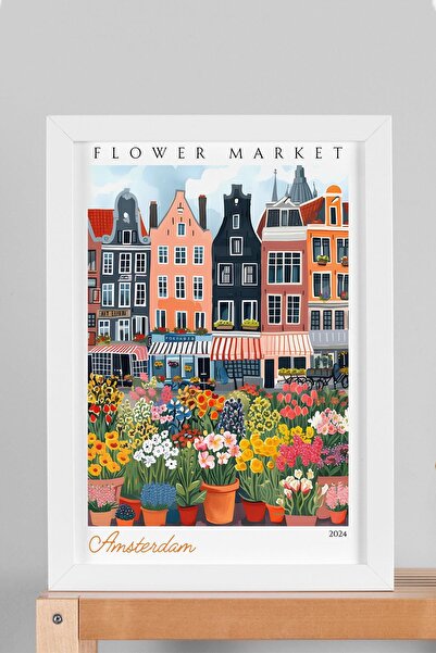 Saturn Tablou înrămat Amsterdam, Olanda, pentru iubitorii de călătorii, decor...