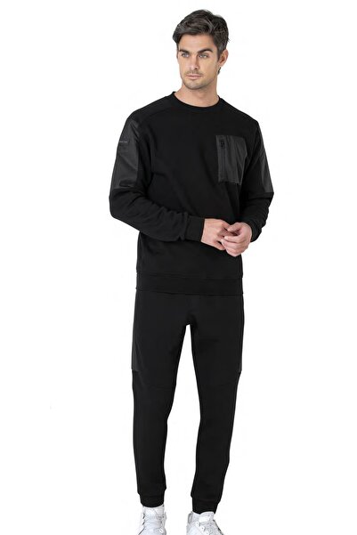 Pierre Cardin 100% Cotton Men's 3 Thread Sh Fleece-Lined Tracksuit Set, Crew ...