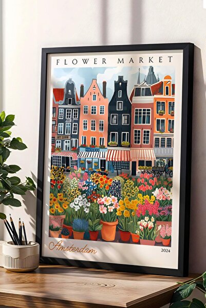 Saturn Tablou înrămat Amsterdam, Olanda, pentru iubitorii de călătorii, decor...